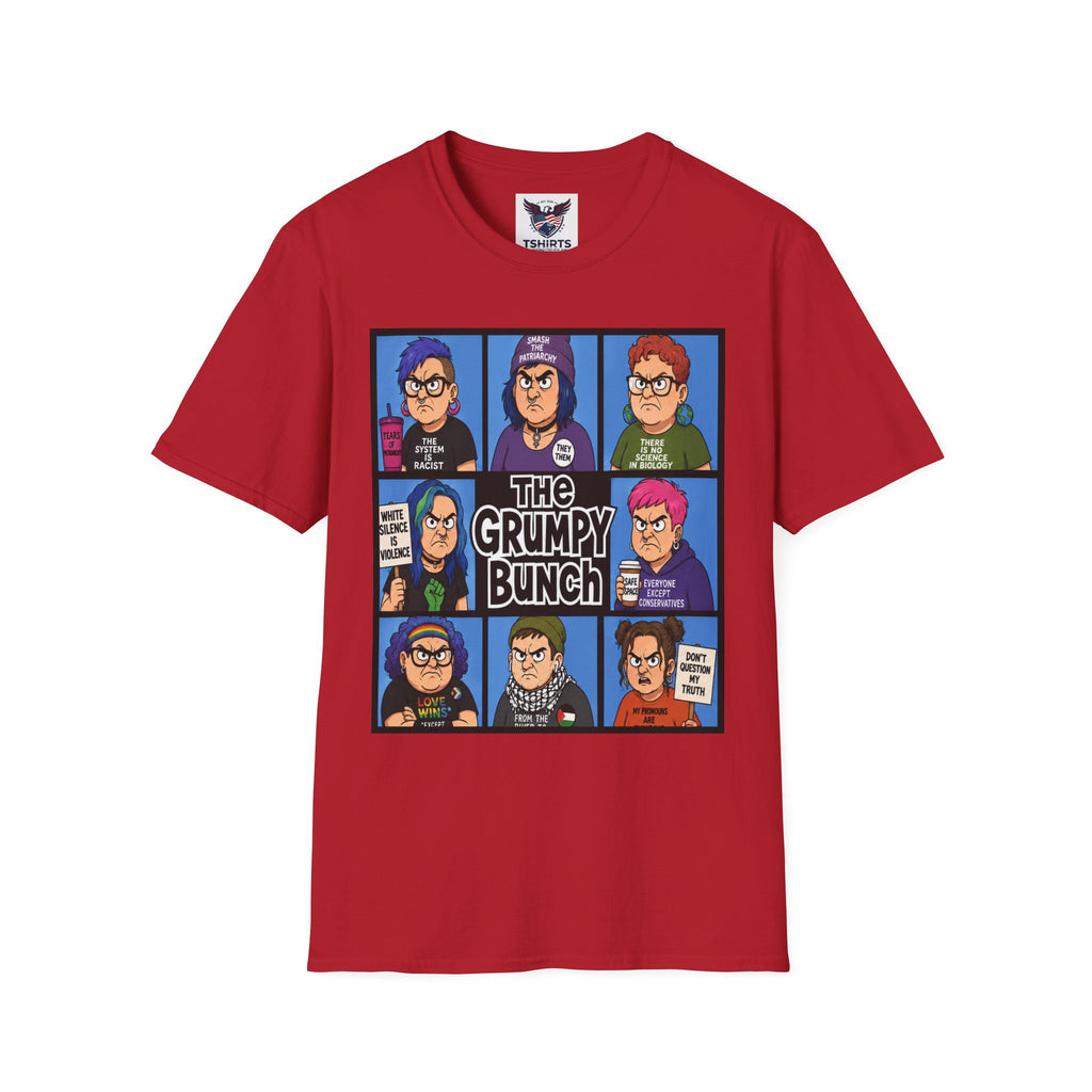 Grumpy WOKE Bunch Graphic T-Shirt — Retro Comic Panel Illustration