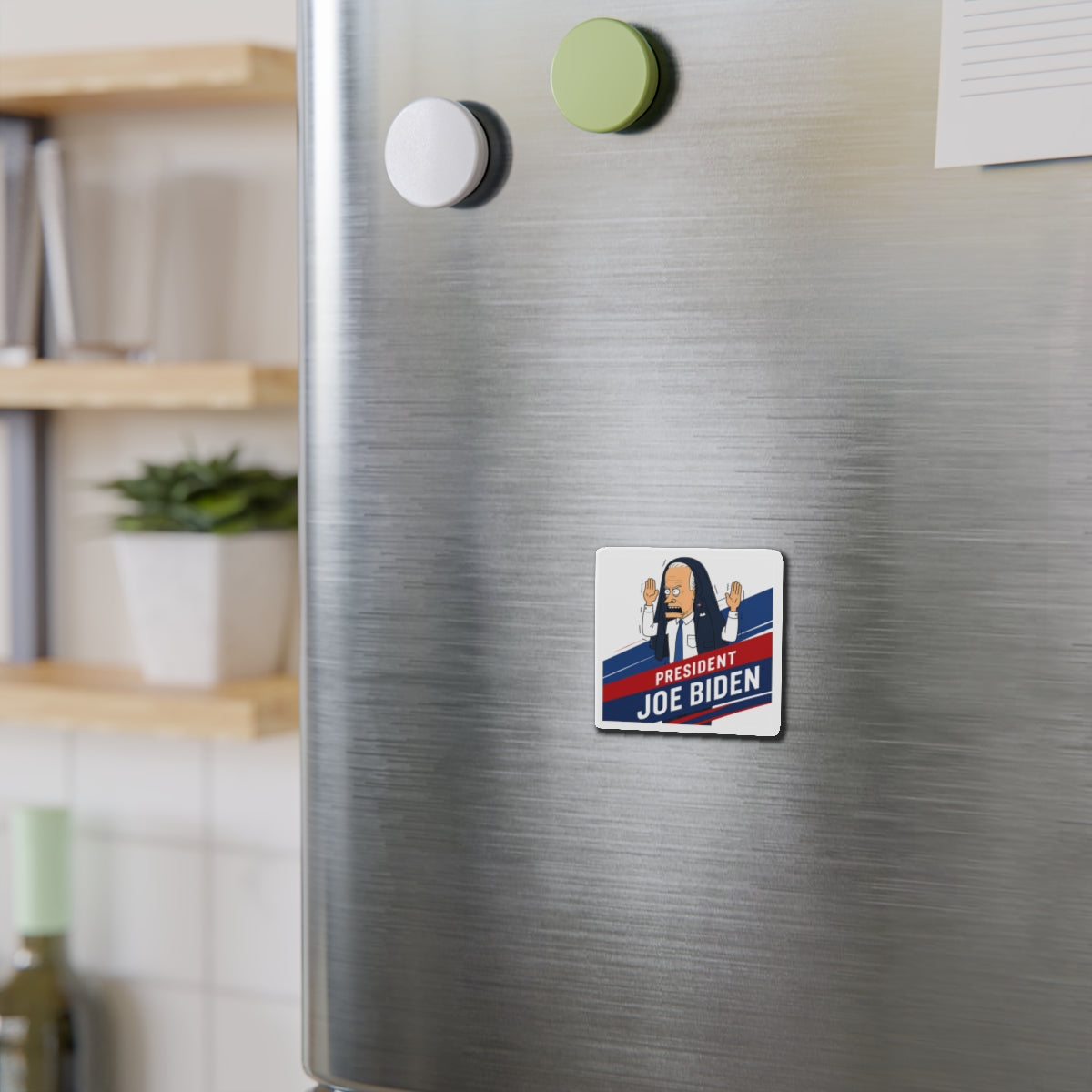 President Joe Biden cartoon magnet | Die-Cut Magnet