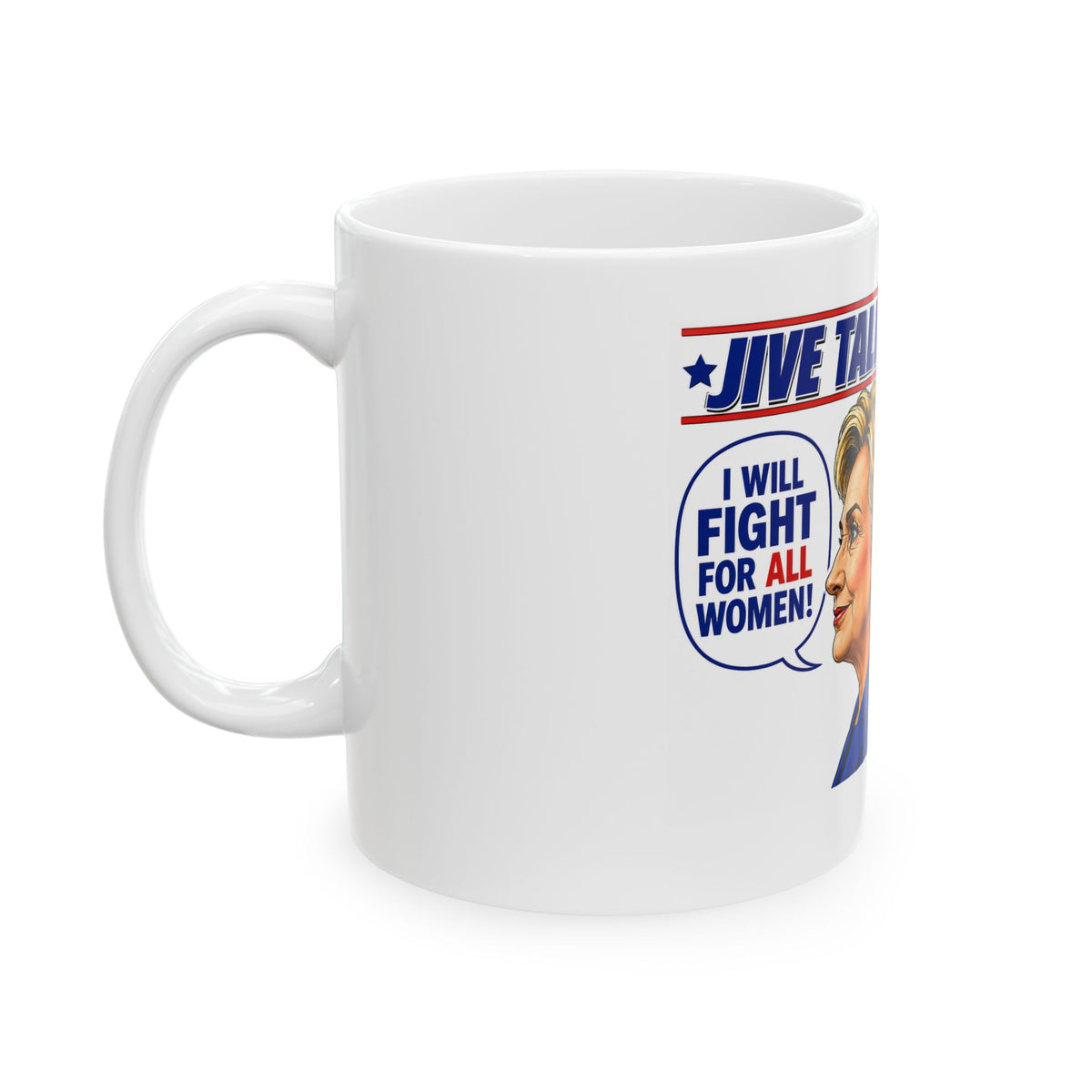 Two-Faced Hillary Clinton Mug | Political Caricature Ceramic Coffee Mug