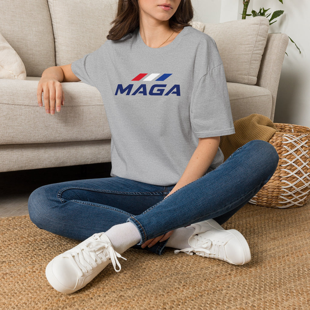 MAGA Patriotic T‑Shirt — Red White Blue Logo Tee - The Conservative Brand