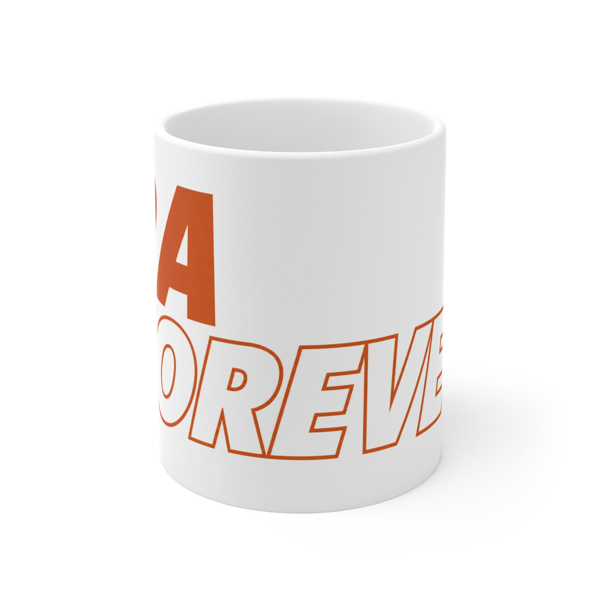 2A Forever Mug — 11oz Bold Orange Second Amendment Coffee Cup