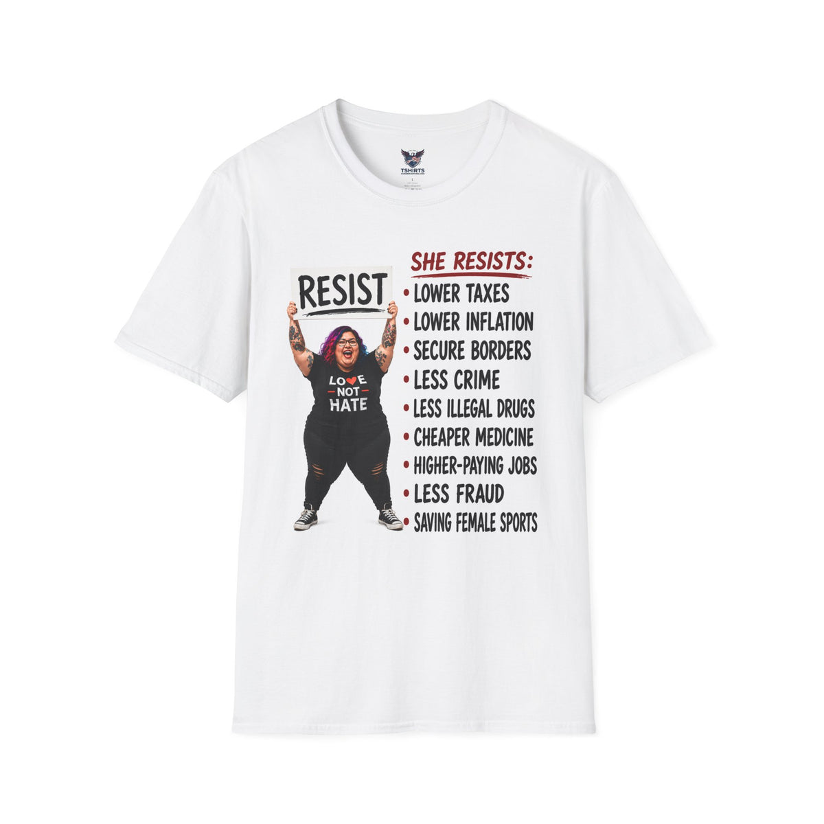 "Trump Patriot Shirt | America First T-Shirt | Conservative Republican Apparel | God Family Country Tee" | anti-woke tshirt |  | Political Satire Resist Design