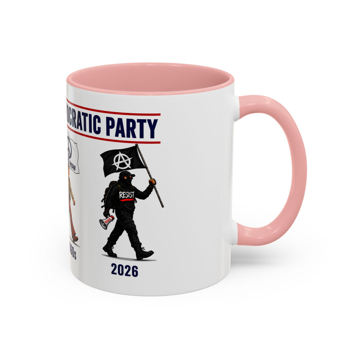 This Coffee Mug Offers a Humorous View of the Devolving Democratic Party. Accent Coffee Mug (11, 15oz)
