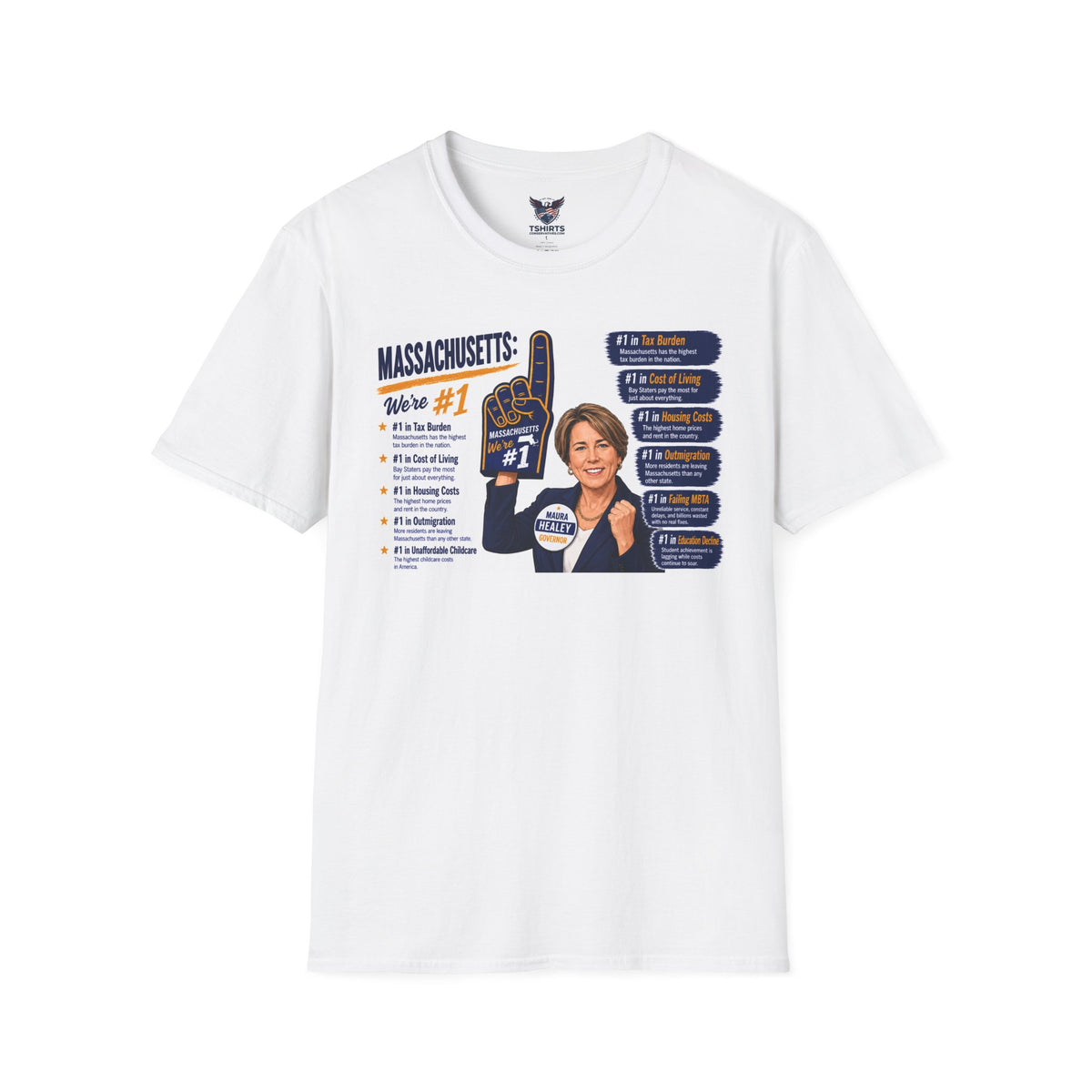 "Trump Patriot Shirt | America First T-Shirt | Conservative Republican Apparel | God Family Country Tee" | Anti Woke | Massachusetts Facts Graphic T-Shirt | State Trivia, Map, Icons