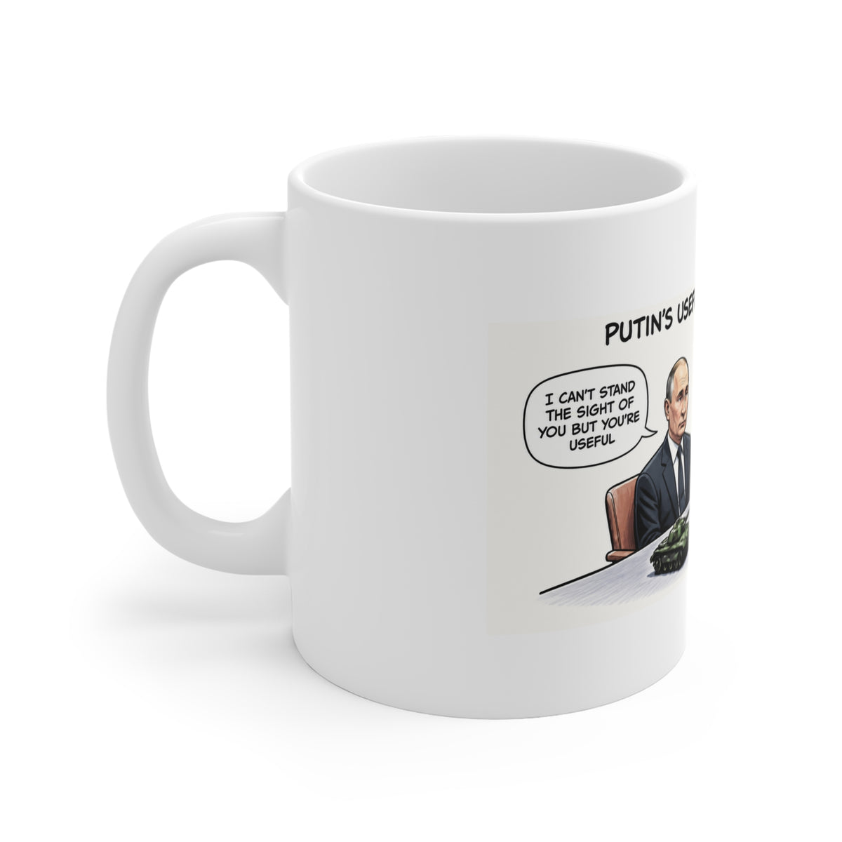 Putin's Useful Idiots Political Satire Coffee Mug – Funny Conservative & Republican Novelty Ceramic Cup