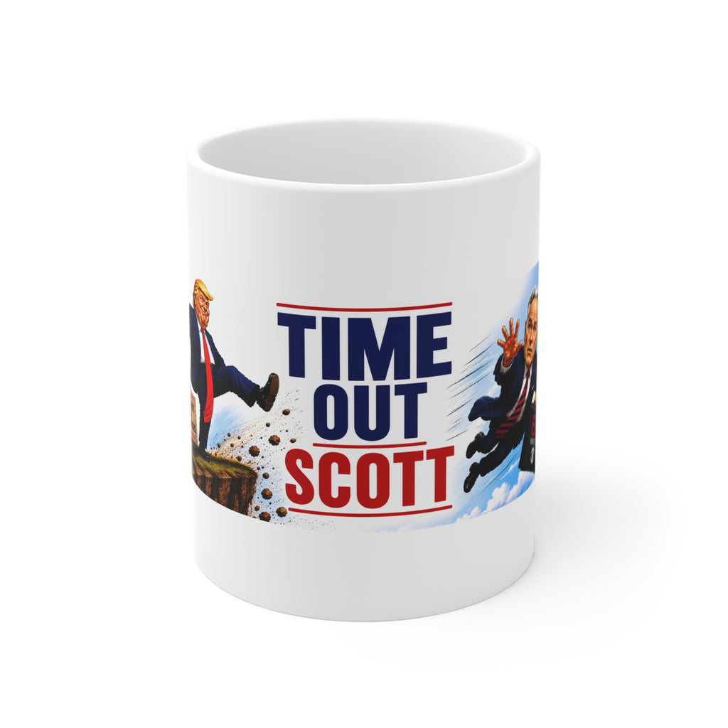 Time Out Scott Political Coffee Mug – Funny Conservative & Republican Novelty Ceramic Cup, Patriotic Trump Supporter Gift