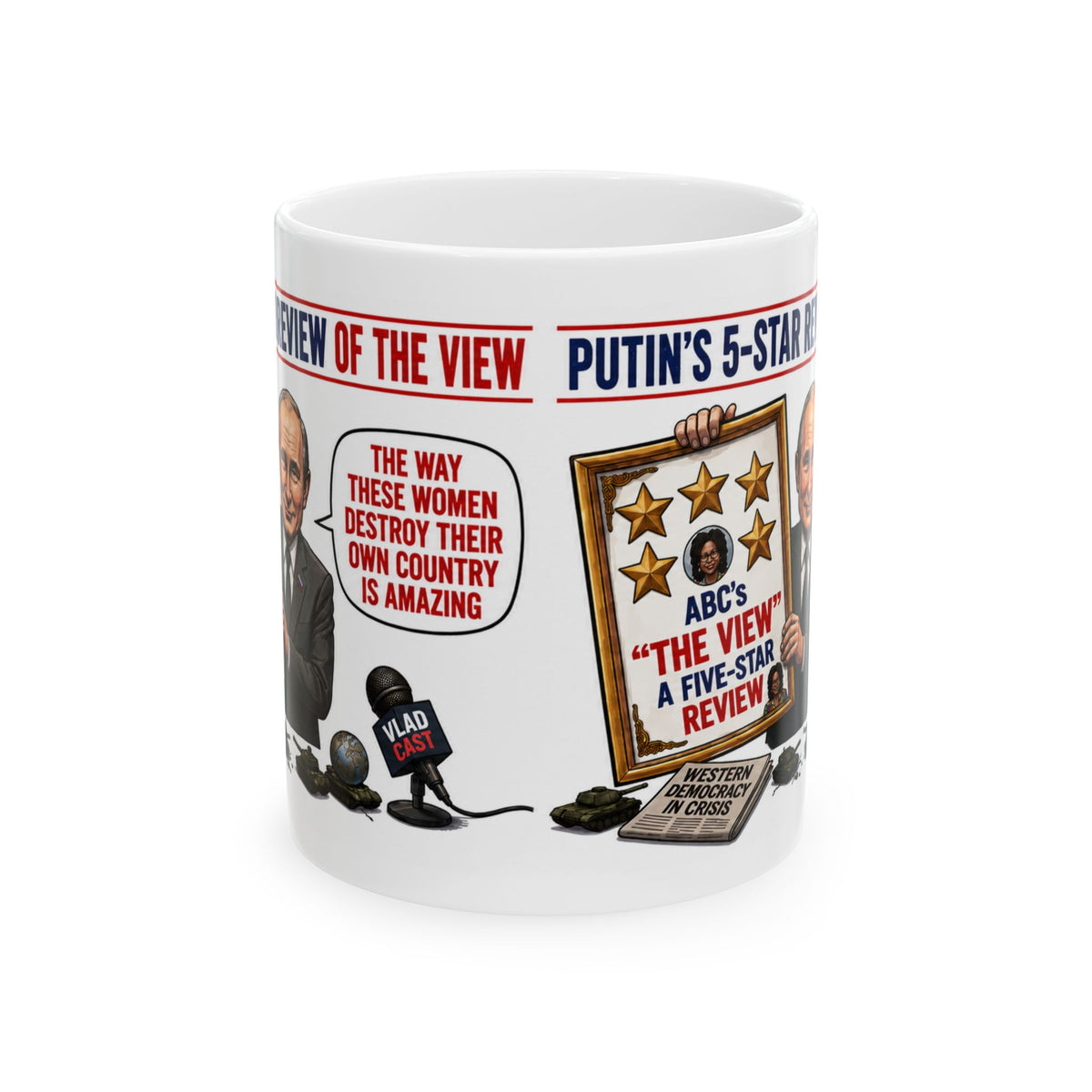Putin's 5-Star Review of The View Parody Mug | Novelty Gift
