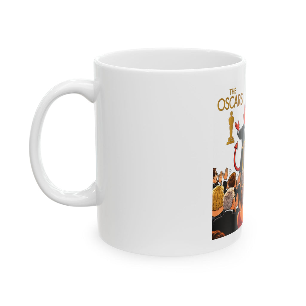 Oscars Devil Host Ceramic Mug — "It's So Good to Be Back Home"