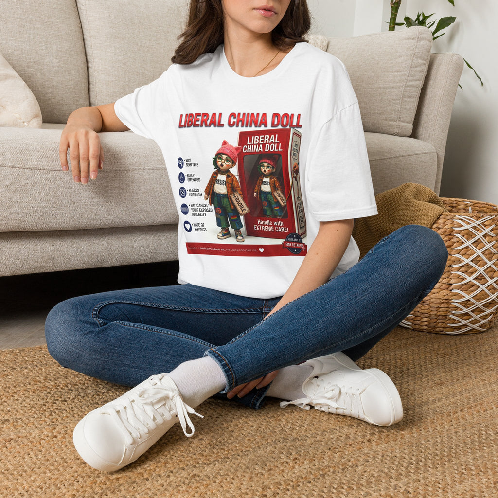 TRUMP MAGA Liberal China Doll Meme T-Shirt | Political Satire Tee