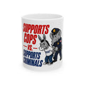 Supports Cops vs Supports Criminals Mug | Political Cartoon Coffee Mug
