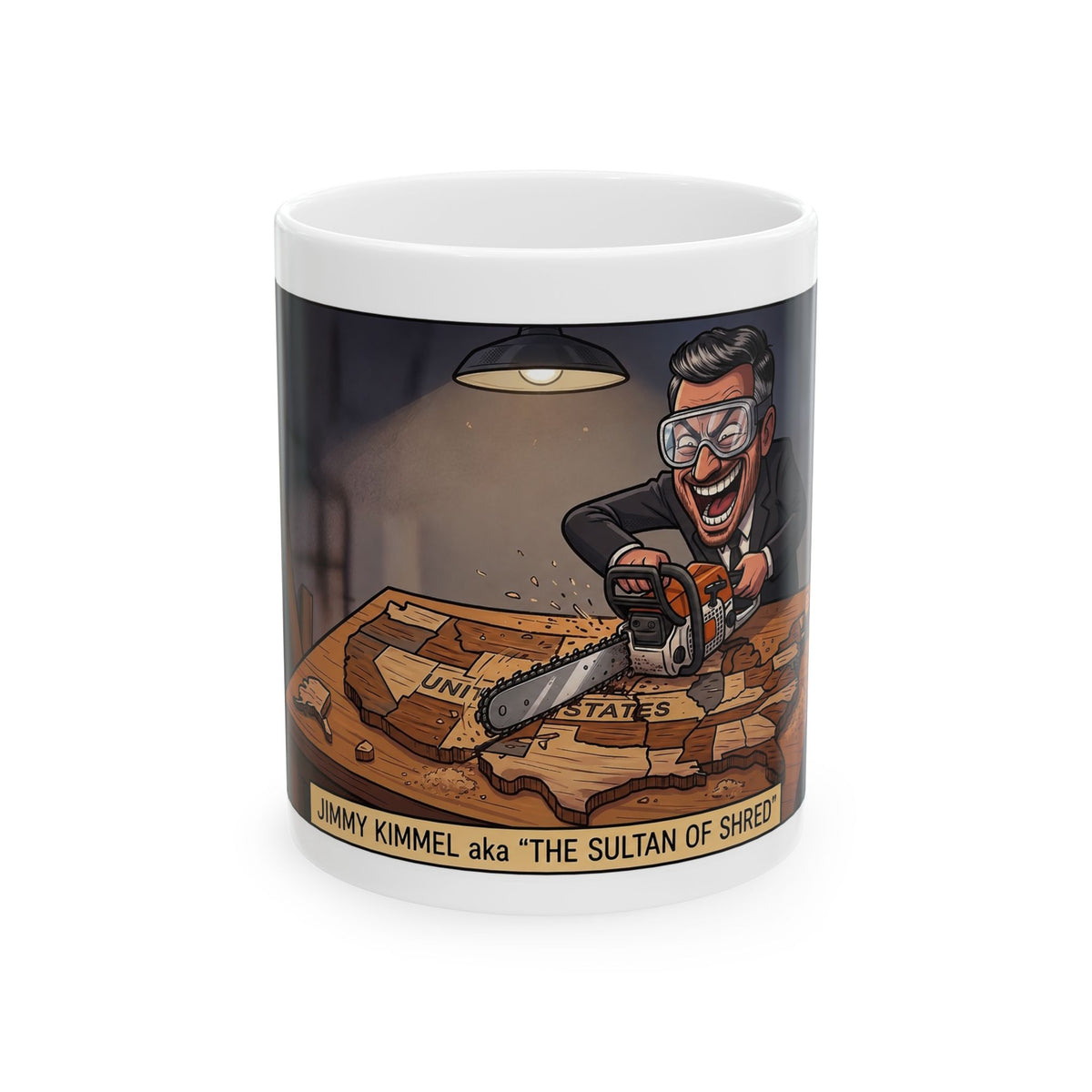 Jimmy Kimmel Breaking UP America Map Mug | Ceramic Mug