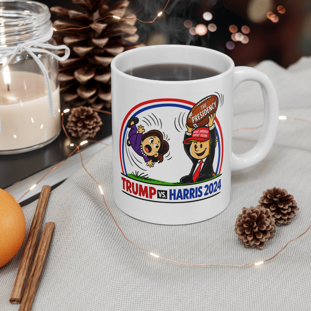 "Trump vs Harris 2024" Political Satire 11oz Coffee Cup