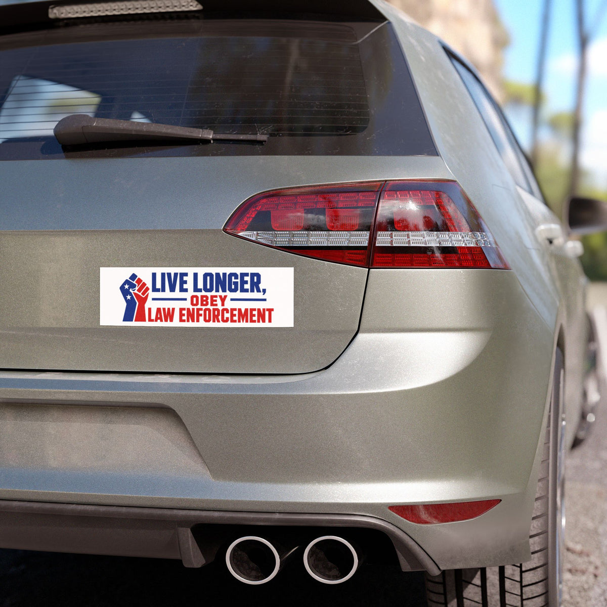 Live Longer Obey Law Enforcement Car Magnet | Patriotic Police Support