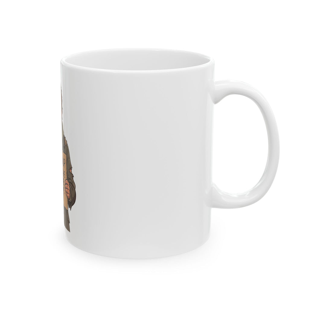 Funny Homeless Guy Mug — "No Prenup She Got the Goldmine I Got the Shaft" Ceramic Coffee Cup
