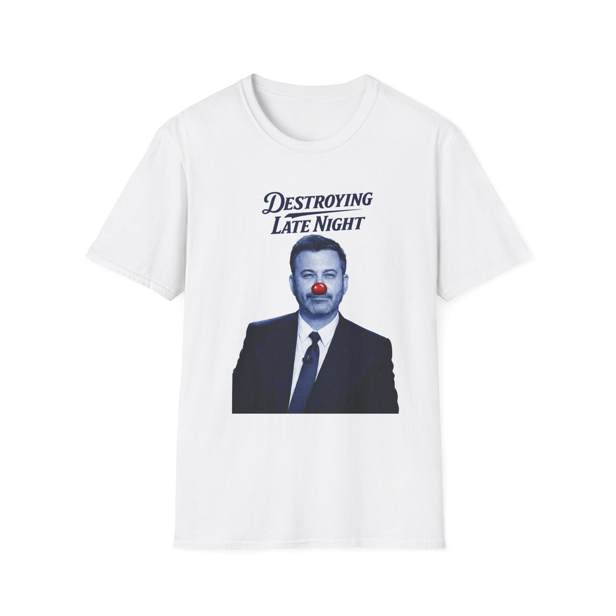 "Trump Patriot Shirt | America First T-Shirt | Conservative Republican Apparel | God Family Country Tee" | anti-woke tshirt | Destroying Late Night T-Shirt | Portrait with Red Nose, Satire Tee