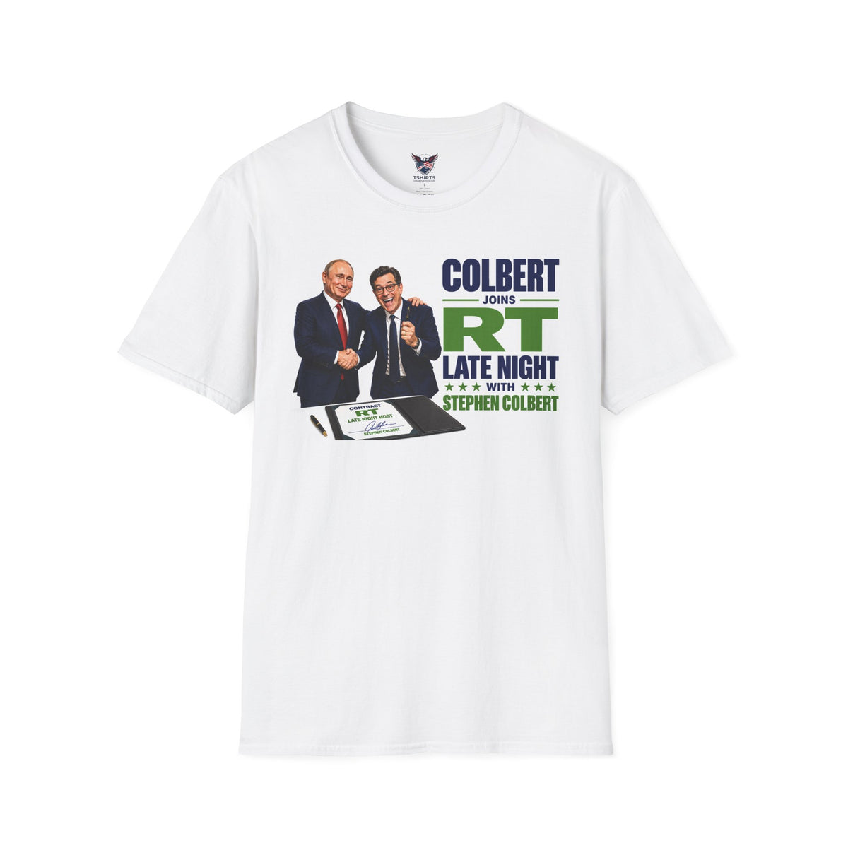 Stephen Colbert RT Satire Political Humor Conservative Graphic T-Shirt