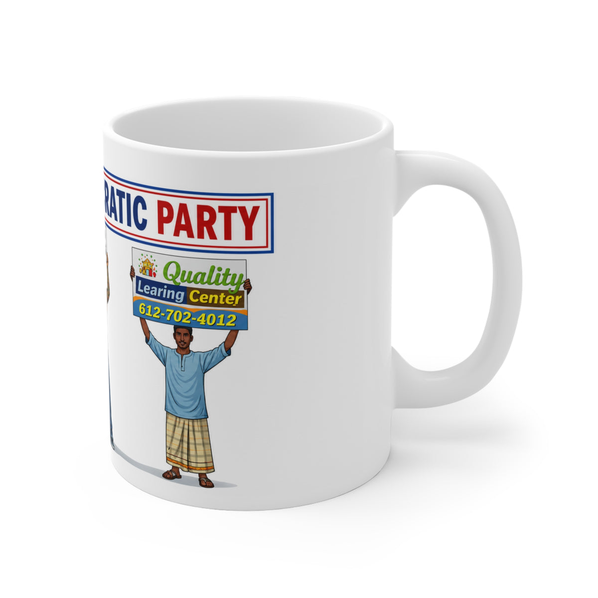 MODERN DEMOCRATIC PARTY Political Satire Mug — "Modern Democratic Party" Protest Cartoon 11oz