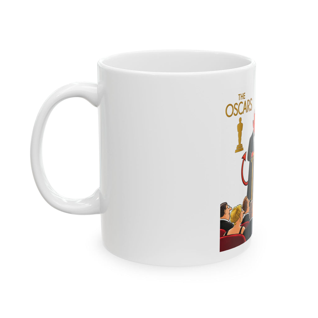 Funny Oscars Devil Speech Ceramic Mug – Humorous Award Show Coffee Cup (11oz, 15oz)