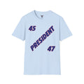 "Trump Patriot Shirt | America First T-Shirt | Conservative Republican Apparel | God Family Country Tee" | anti-woke tshirt | President 45-47 Diagonal Graphic T-Shirt