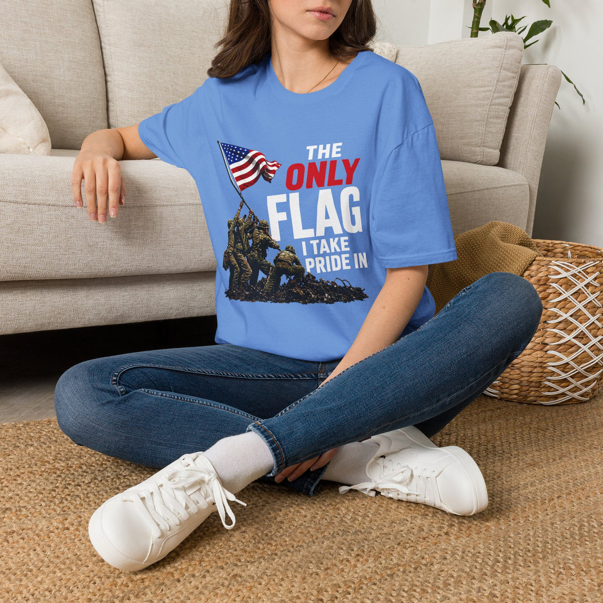 Iwo Jima 'Only' Flag I Take Pride in T-Shirt — Patriotic Veteran Tribute Tee