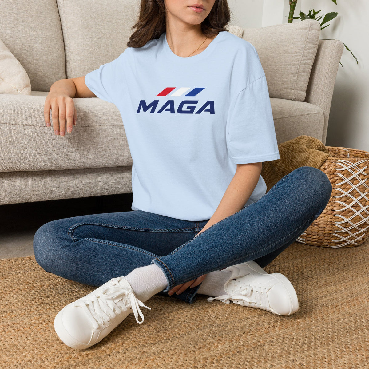 MAGA Patriotic T‑Shirt — Red White Blue Logo Tee - The Conservative Brand