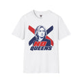 Red White and Blue Hillary Portrait No Queens T-Shirt | Political Graphic Tee, Patriotic Colors