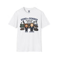 "Trump Patriot Shirt | America First T-Shirt | Conservative Republican Apparel | God Family Country Tee" | anti-woke tshirt | Dumb & Dumber political caricatures T-Shirt | Bass Newsom parody design