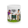 Ceramic Mug - Humorous Golf Cartoon 'There Are No Non-Binary Tees?!'