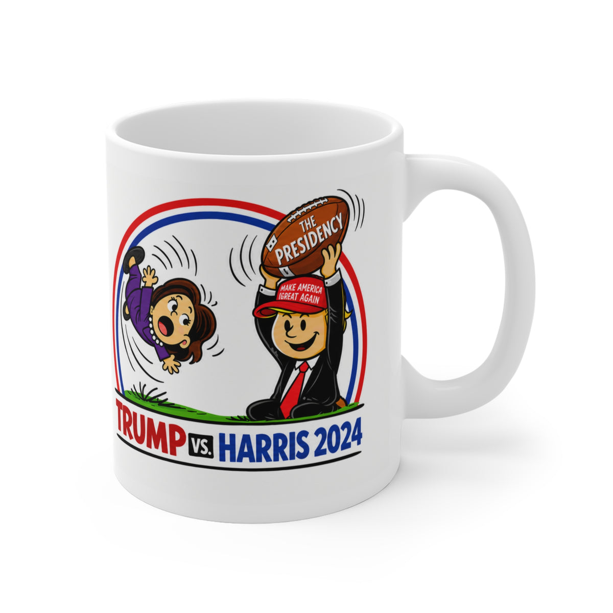 "Trump vs Harris 2024" Political Satire 11oz Coffee Cup