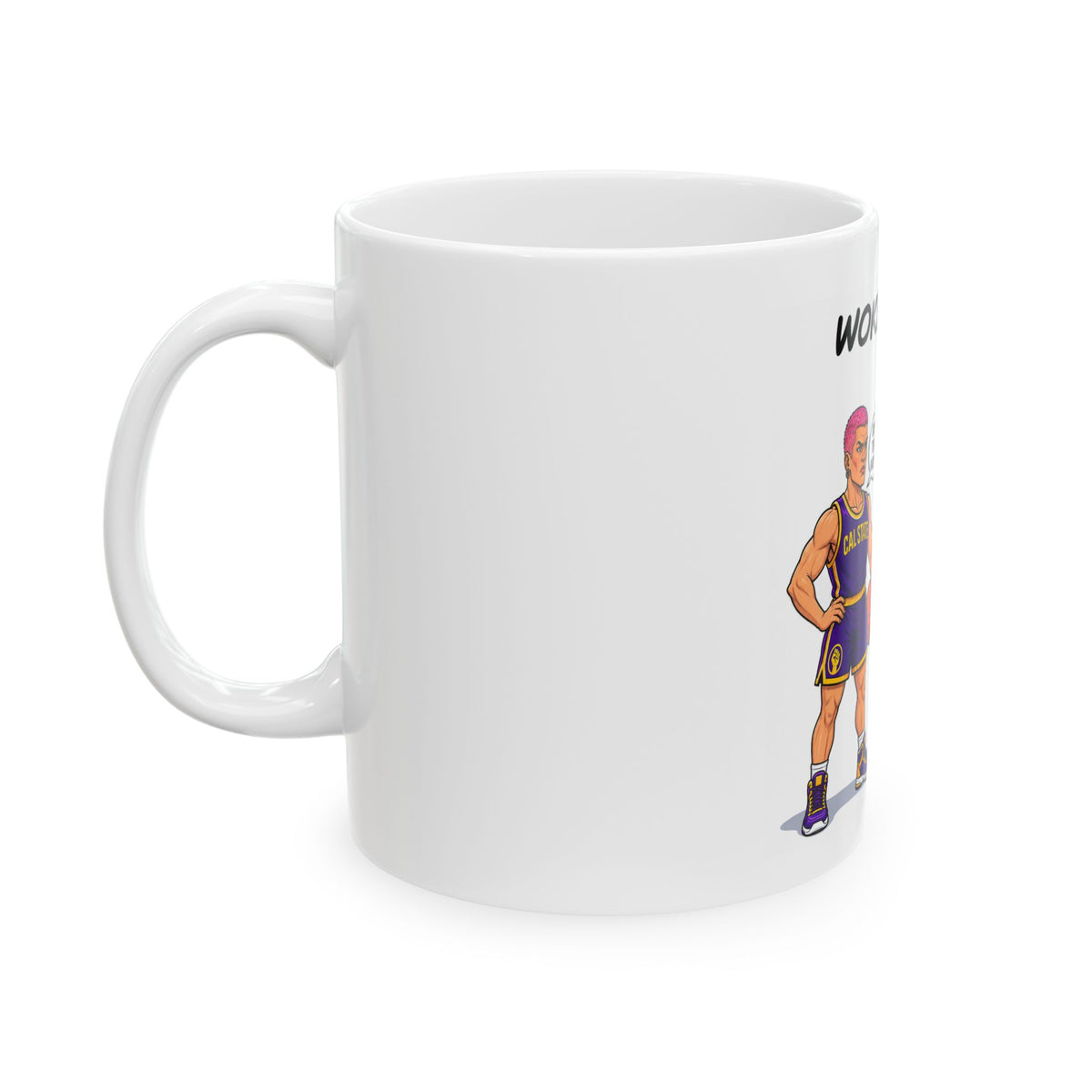 Woke Sports Cartoon Ceramic Mug — 'Don't Hate the Player, Hate the Game'