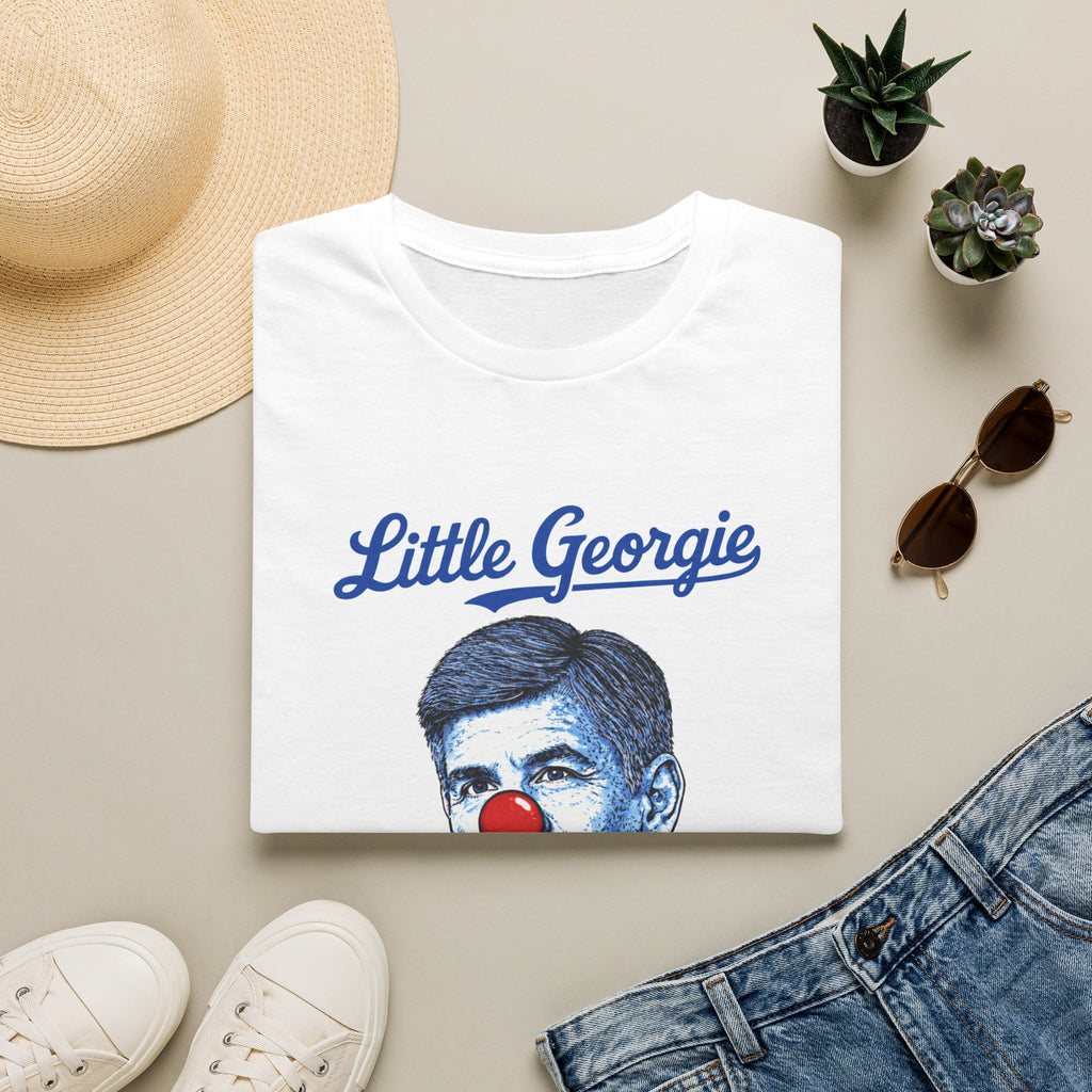 "Trump Patriot Shirt | America First T-Shirt | Conservative Republican Apparel | God Family Country Tee" | anti-woke tshirt | Little Georgie clown nose T-Shirt | Political satire portrait tee