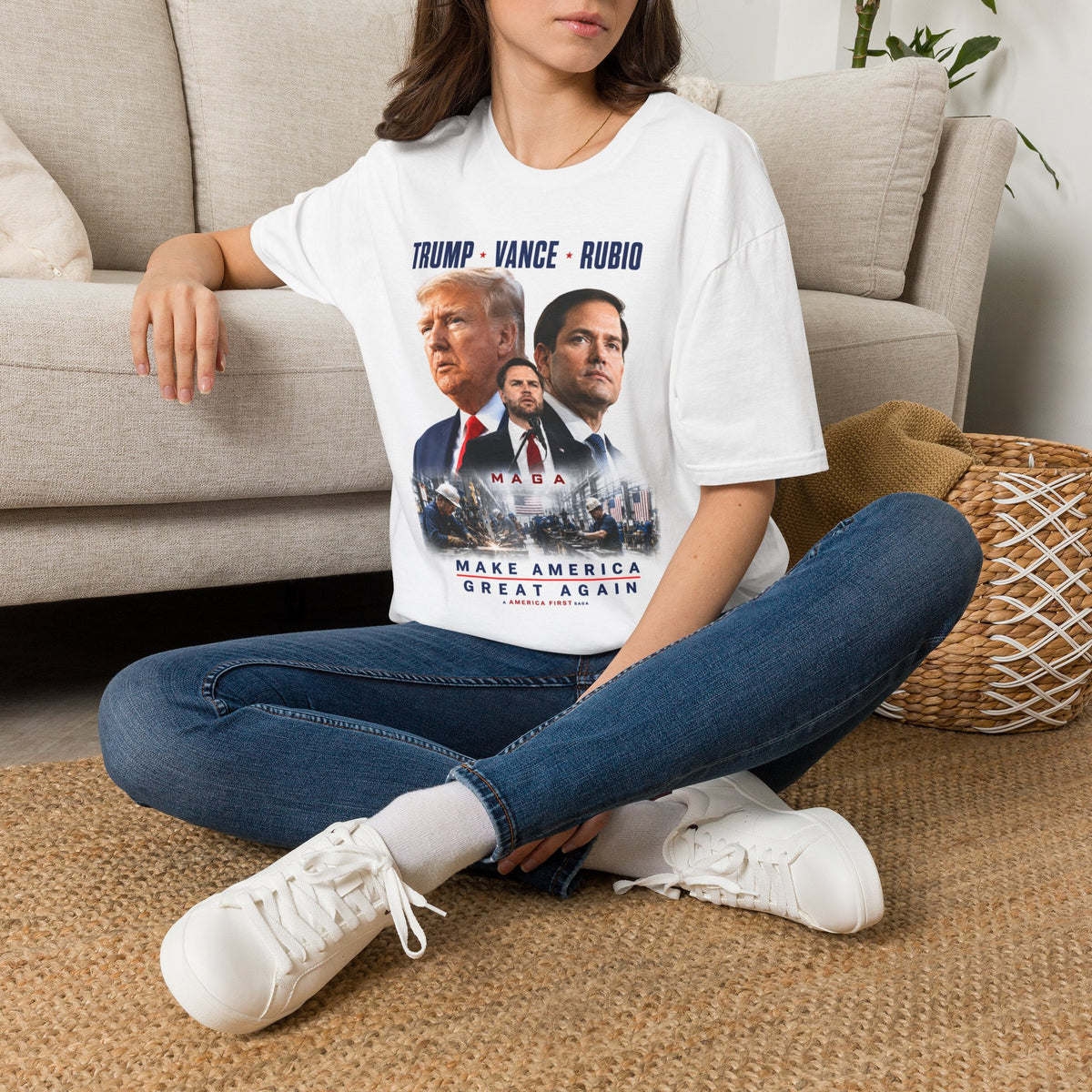 Trump • Vance • Rubio MAGA Campaign T-Shirt — Make America Great Again...