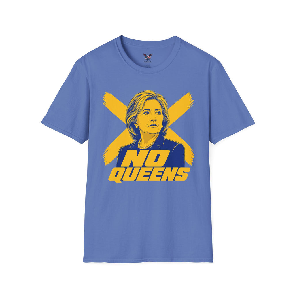 Hillary Clinton Iris No Queens graphic tee | Political portrait T-Shirt