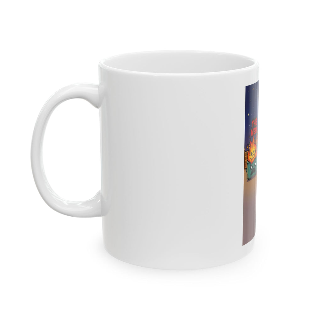 Survived Last Week Ceramic Mug — Funny Relatable Coffee Cup