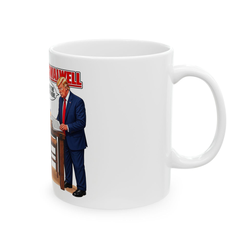 Swalwell Pizza Creep Caught by Trump — "To Catch a Swalwell" Coffee Cup (11oz/15oz)