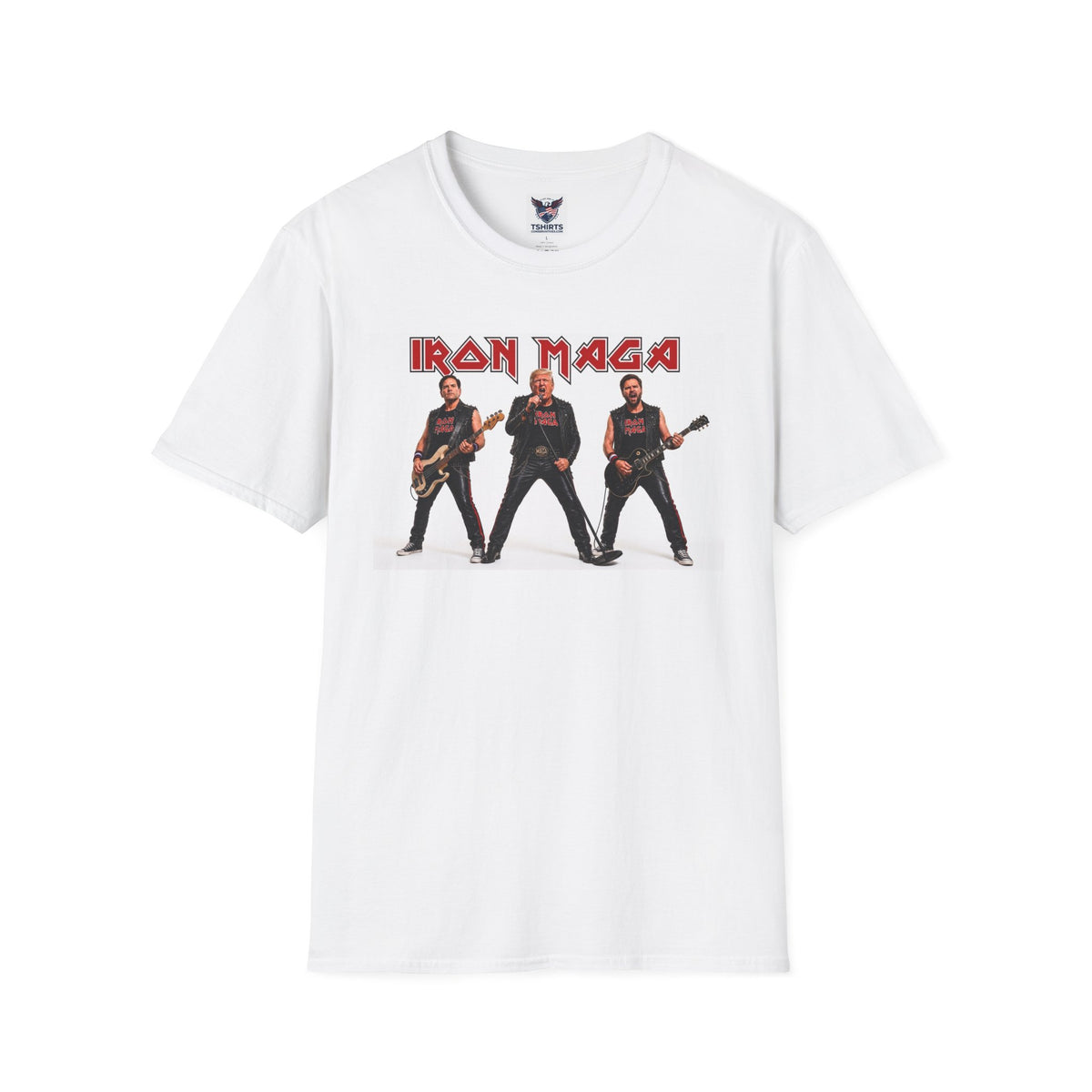 Iron Maga Band T-Shirt — Parody Rock Tee for Metal Fans Featuring Trump, Vance, Rubio