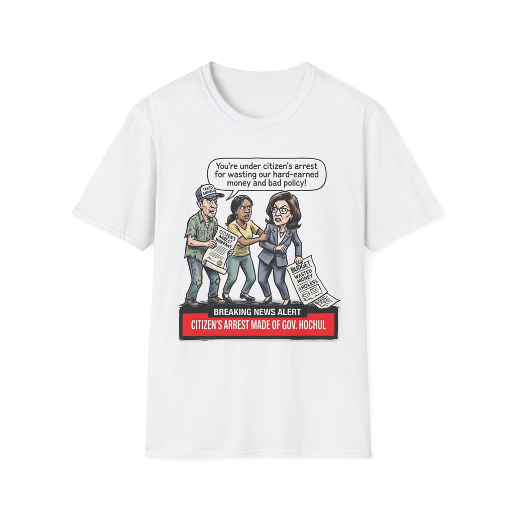 "Trump Patriot Shirt | America First T-Shirt | Conservative Republican Apparel | God Family Country Tee" | anti-woke tshirt | Citizen's Arrest Comic Cartoon T-Shirt | Political Satire Tee