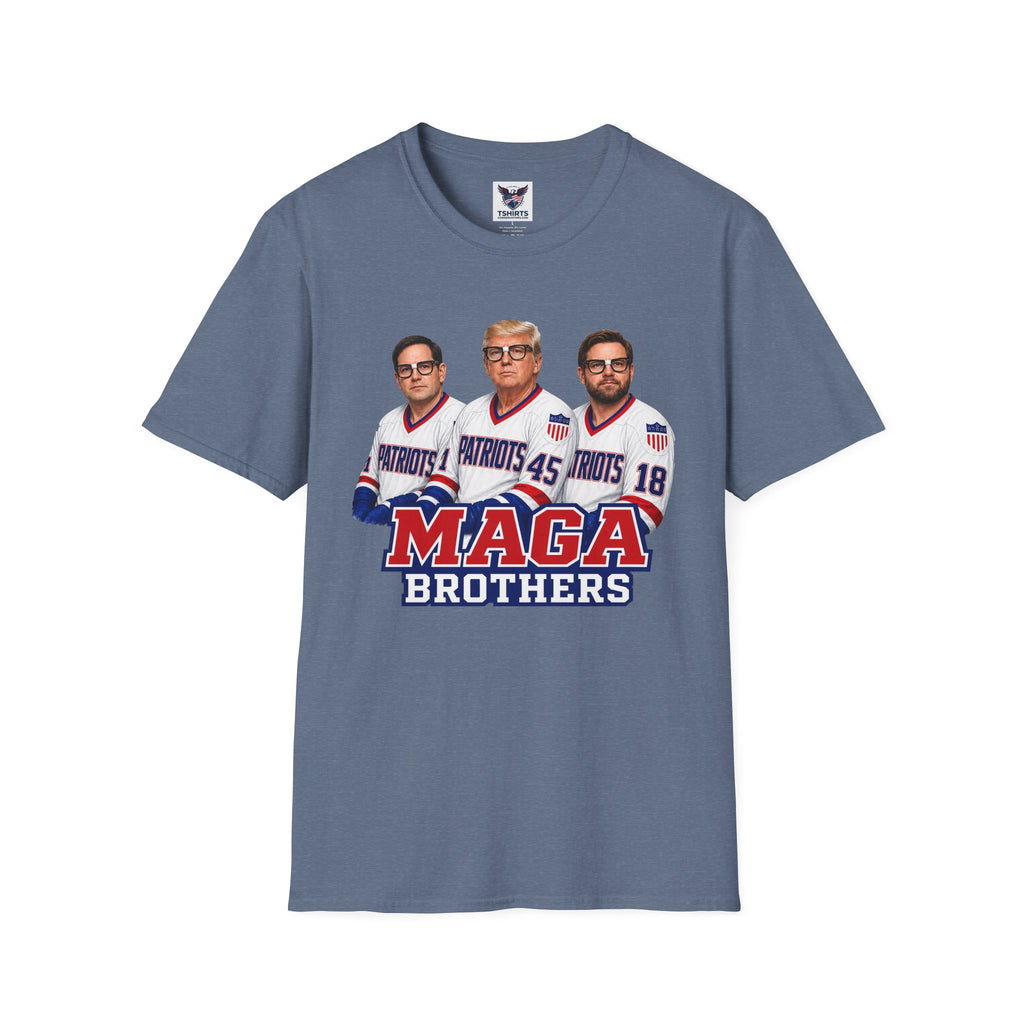 MAGA Brothers T-Shirt — Rubio, Trump, Vance Hanson Brothers Patriotic Hockey Jersey Graphic Tee