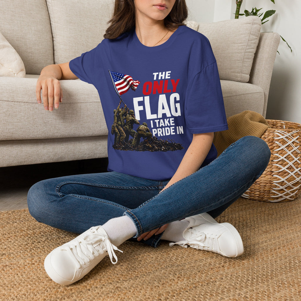 Iwo Jima 'Only' Flag I Take Pride in T-Shirt — Patriotic Veteran Tribute Tee