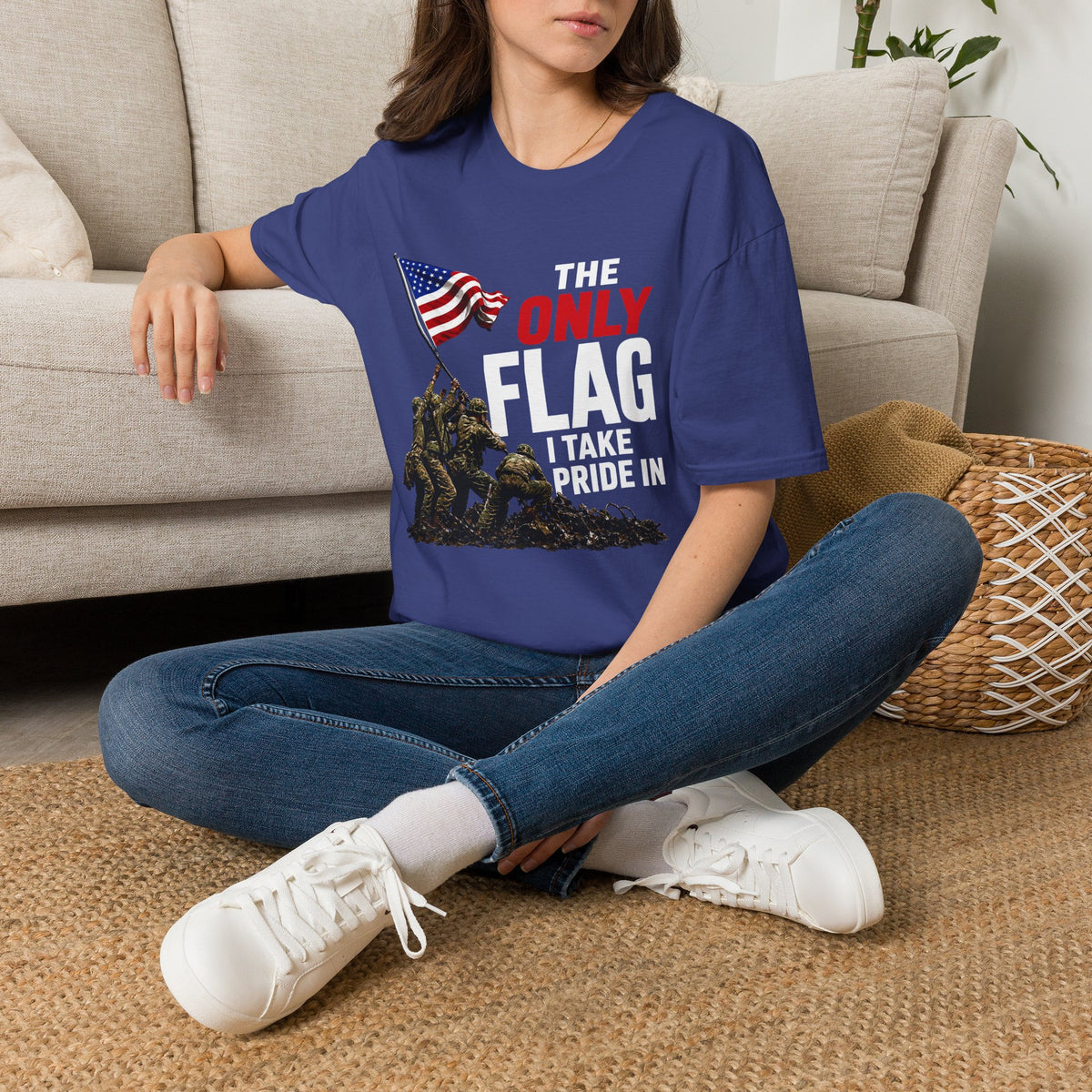 Iwo Jima 'Only' Flag I Take Pride in T-Shirt — Patriotic Veteran Tribute Tee