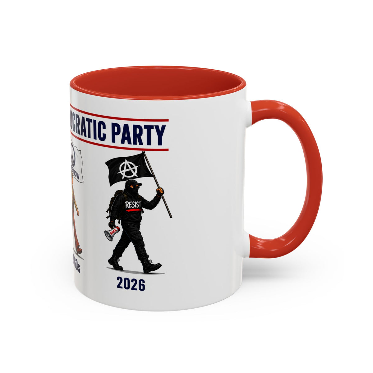 This Coffee Mug Offers a Humorous View of the Devolving Democratic Party. Accent Coffee Mug (11, 15oz)