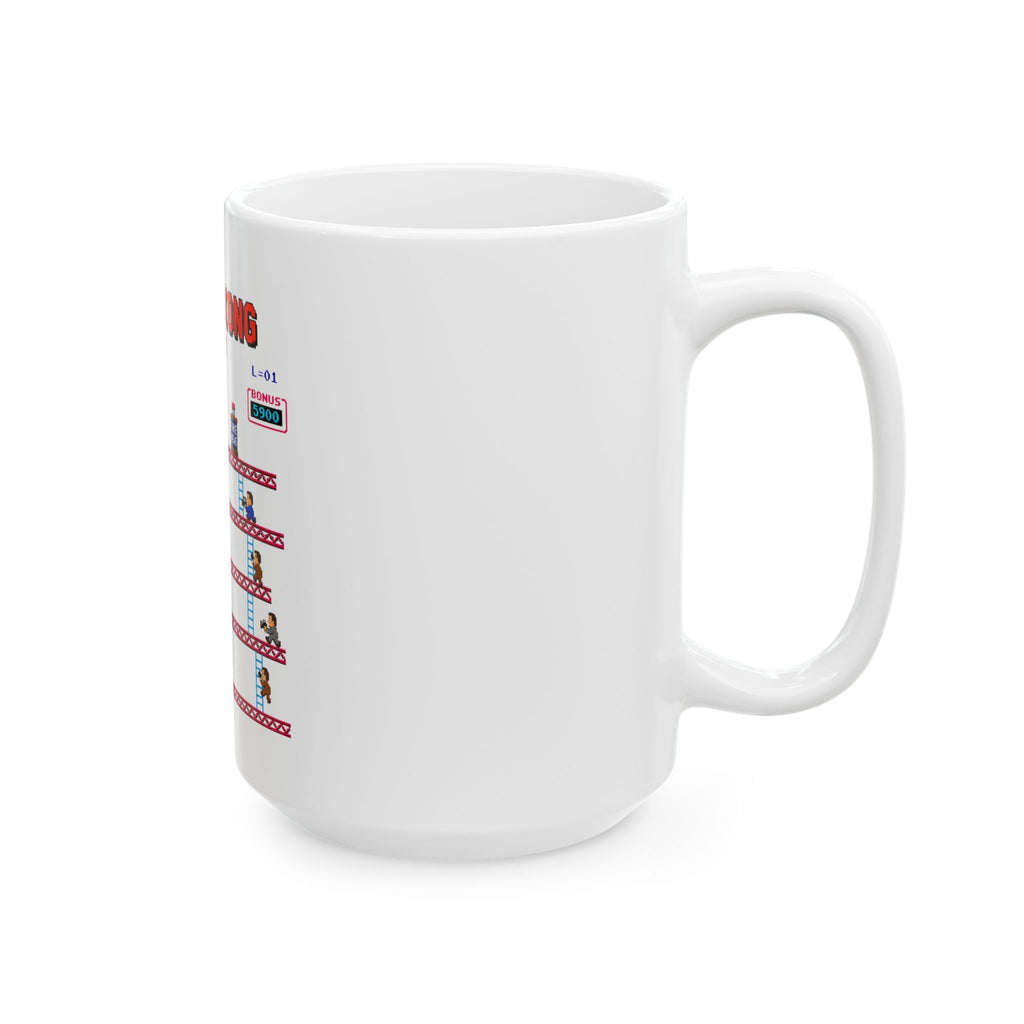 Trump Kong Retro Video Game Ceramic Mug (11oz, 15oz) — President Trump Political Parody Coffee Cup
