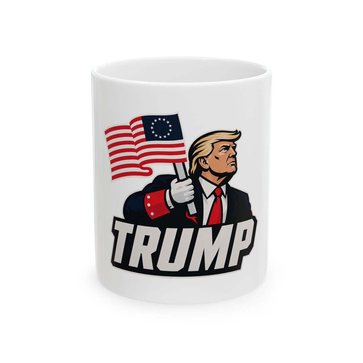 Patriotic Trump Illustration Mug | 11oz 15oz Ceramic