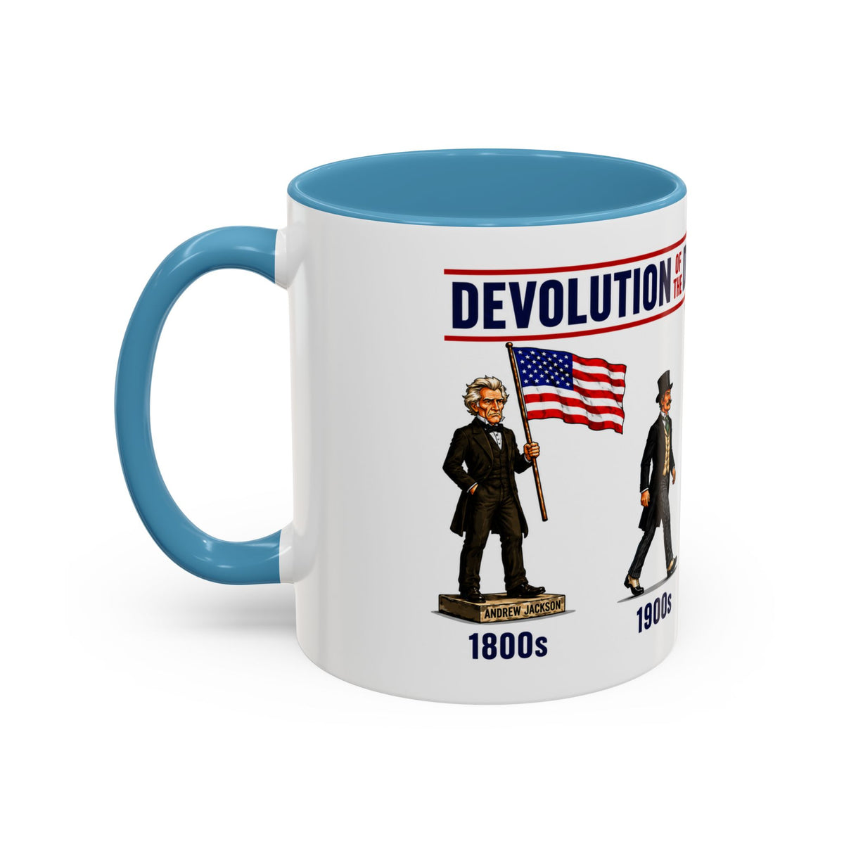 This Coffee Mug Offers a Humorous View of the Devolving Democratic Party. Accent Coffee Mug (11, 15oz)