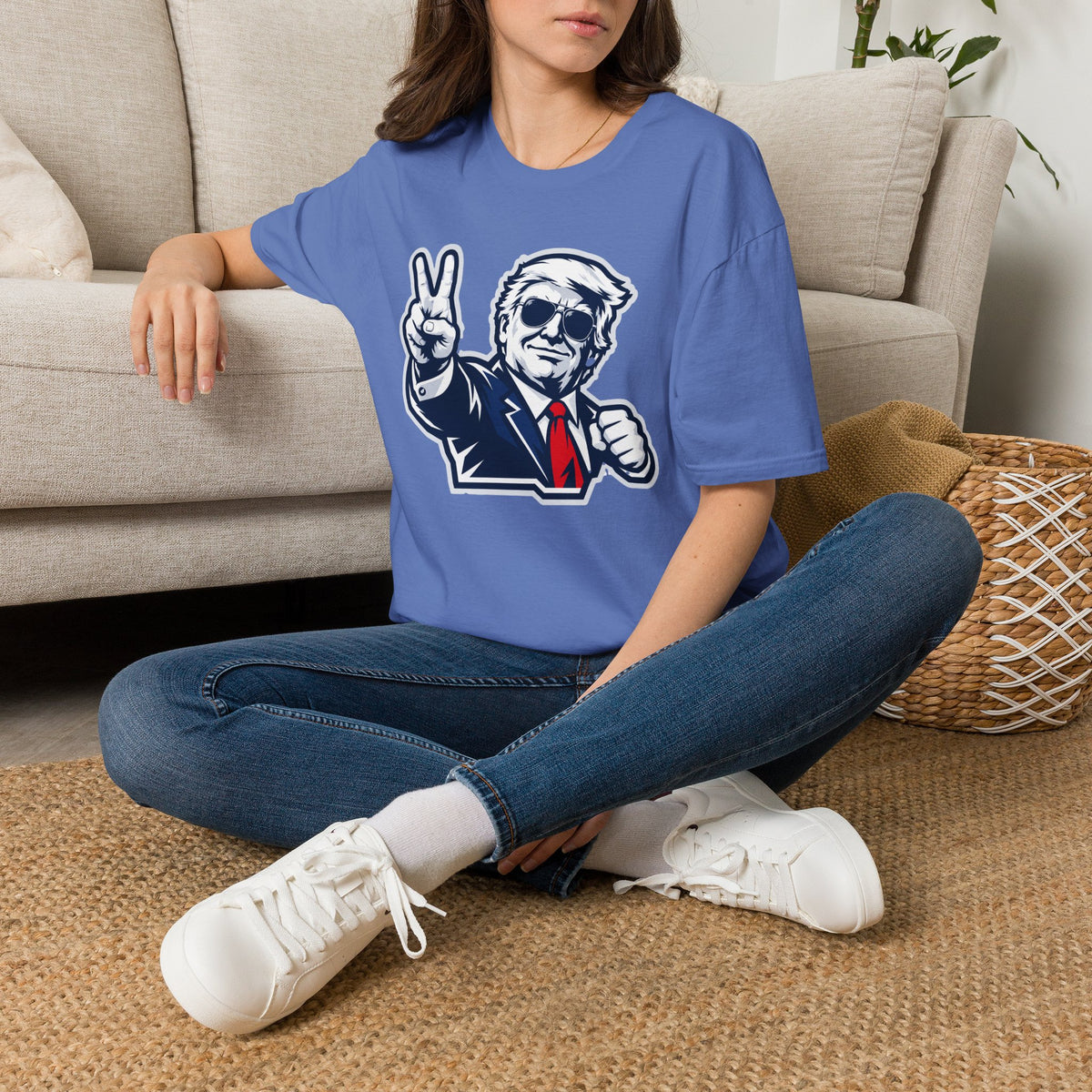 Vintage President Trump Peace Sign T-Shirt — Patriotic Trump Graphic Tee