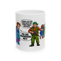 Woke Woman Refuses Freedom Due to Misgendering 'You Are Misgendering Me!!!' Political Satire Graphic Mug (11oz, 15oz)