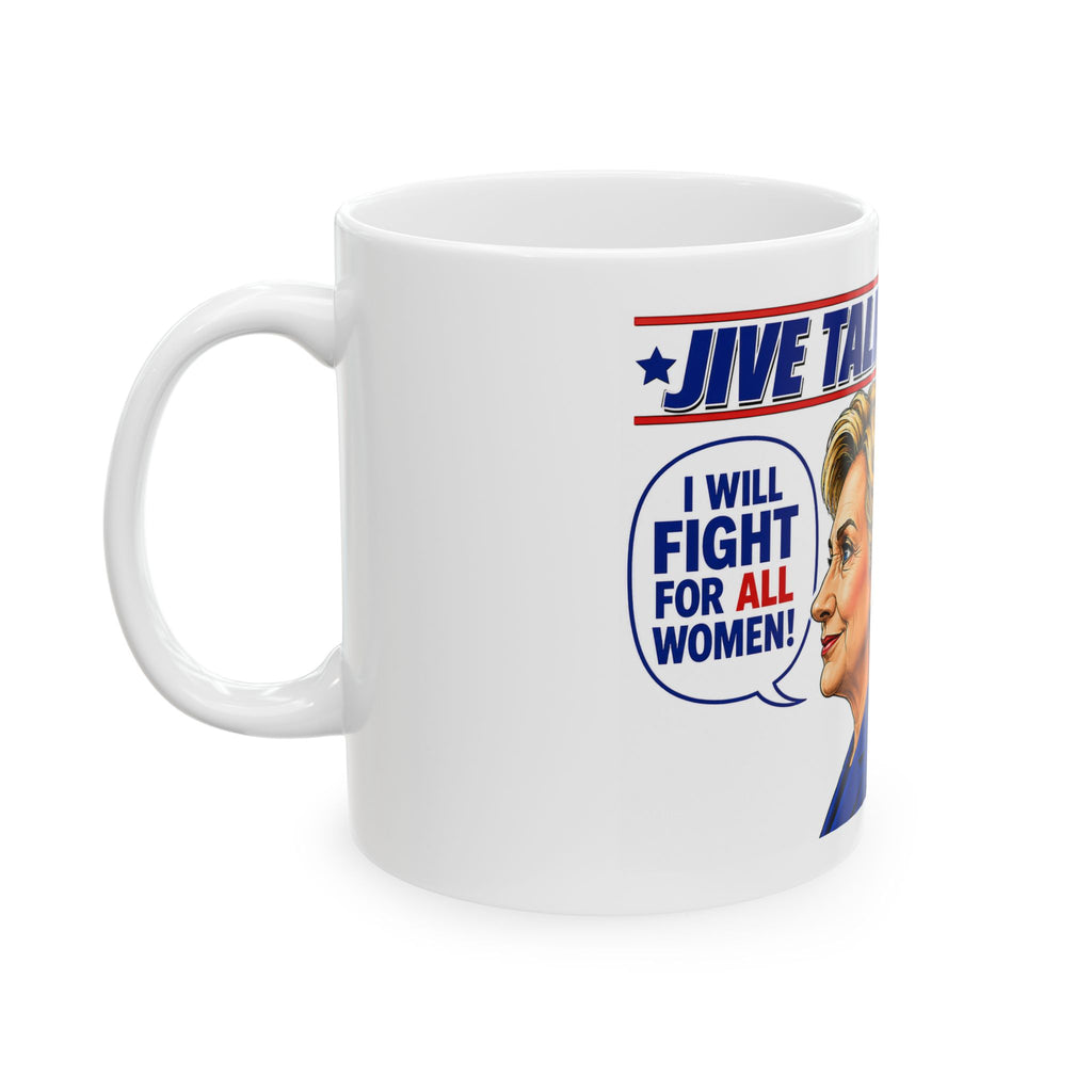 Two-Faced Hillary Clinton Mug | Political Caricature Ceramic Coffee Mug