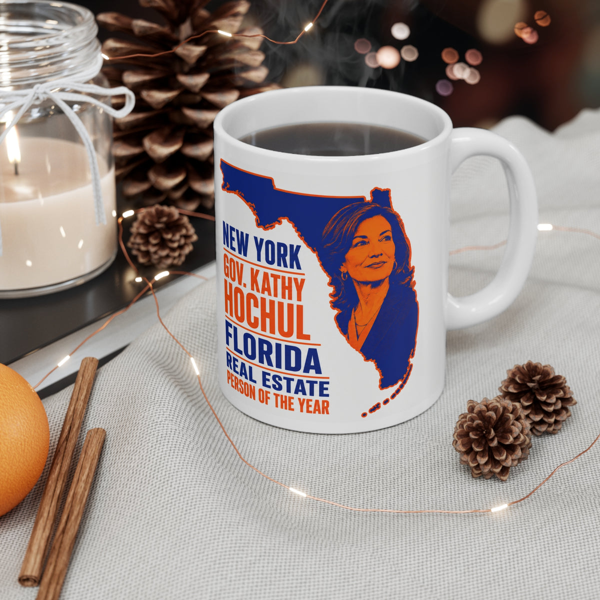 Kathy Hochul Florida Real Estate Person of the Year Satire Mug — 'Person of the Year' Campaign Coffee Cup