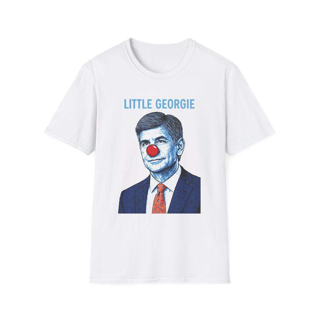 "Trump Patriot Shirt | America First T-Shirt | Conservative Republican Apparel | God Family Country Tee" | anti-woke tshirt | Little Georgie clown nose T-Shirt | satirical portrait tee